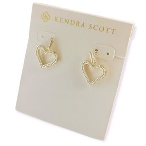 KENDRA SCOTT Sophee Earrings Heart Drop Gold Wire Earrings